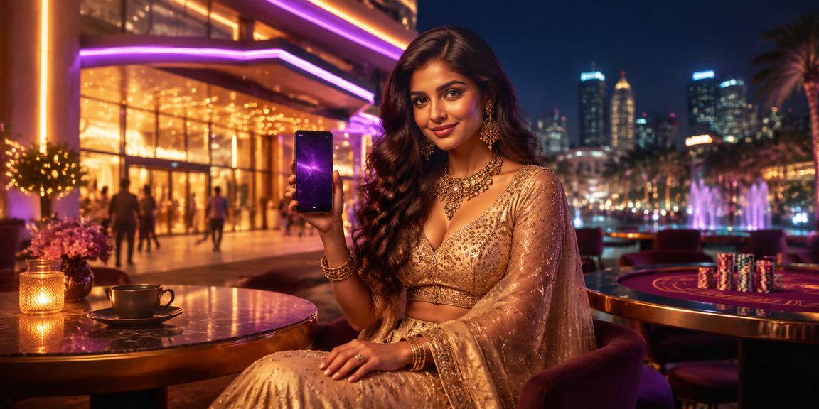 Young Indian woman registering on mobile casino app